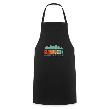 Saarbrücken Skyline - Cooking Apron - black - Front - AI Model Male 185 dark (185cm)
