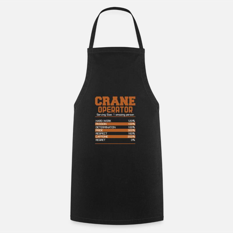 Kranführer Kran Geschenk - Kochschürze - Schwarz