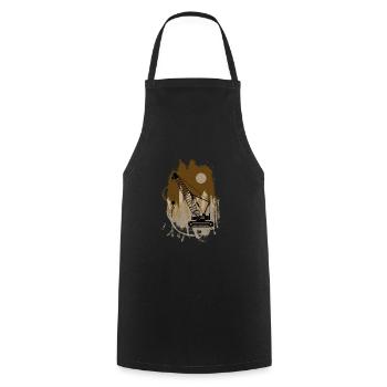 Crane operator crane gift - Cooking Apron - black - Front - AI Model Male 185 dark (185cm)
