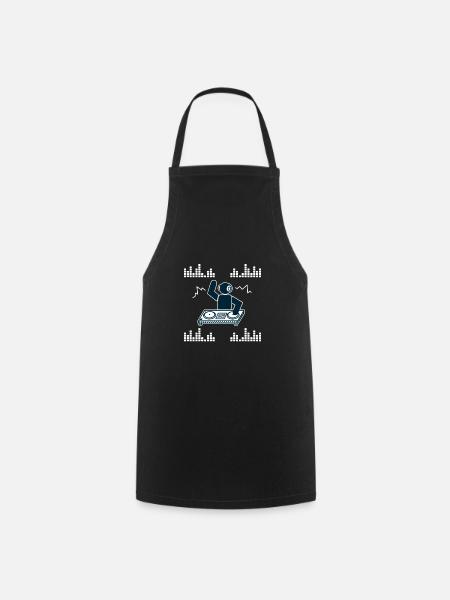 Techno Hardstyle Rave-Design Hommes Femmes Cadeau - Tablier de cuisine - noir