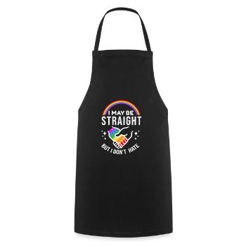 I May Be Straight But I Don't Hate LGBT Gift - Cooking Apron - black - Front - AI Model Male 185 dark (185cm)