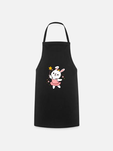 Cadeau de ballerine lapin pour filles de ballet - Tablier de cuisine - noir