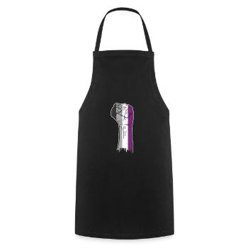 Asexuelle Faust Ace Pride - Kochschürze - Schwarz - Vorne - AI Model Male 185 dark (185cm)