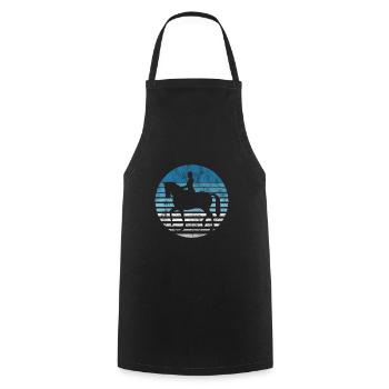 Dressur Dressurreiten Dressurreiter Reiten Pferd - Kochschürze - Schwarz - Vorne - AI Model Male 185 dark (185cm)