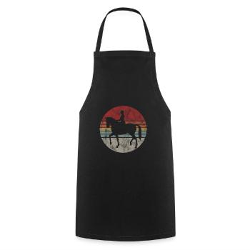 Dressage Cavalier de dressage Cheval d’équitation - Tablier de cuisine - noir - Devant - AI Model Male 185 dark (185cm)