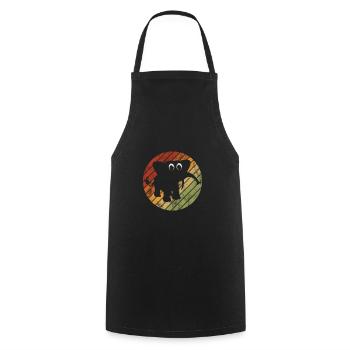 Eléphant éléphant pour enfants - Tablier de cuisine - noir - Devant - AI Model Male 185 dark (185cm)