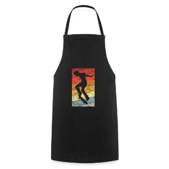 Skateboarder Skateboard Skater Skate Skateing - Cooking Apron - black - Front - AI Model Male 185 dark (185cm)