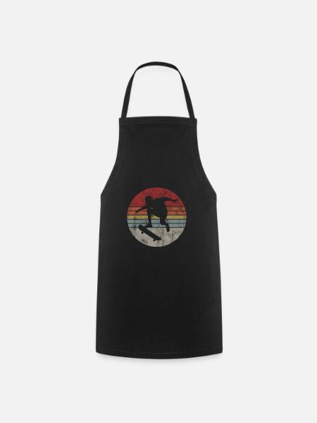 Skateboarder Skateboard Skater Skate Skateing - Tablier de cuisine - noir