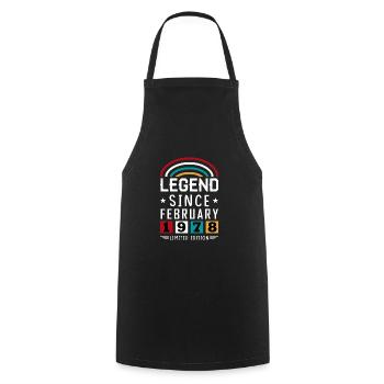 1978 Legend Since Birthday Gift Février - Tablier de cuisine - noir - Devant - AI Model Male 185 dark (185cm)