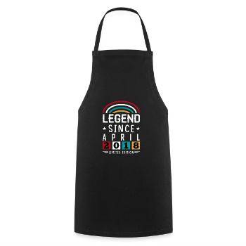 2018 Légende depuis cadeau d’anniversaire avril - Tablier de cuisine - noir - Devant - AI Model Male 185 dark (185cm)
