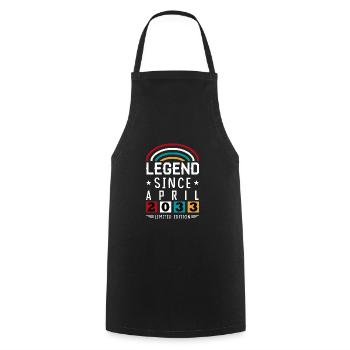 2033 Légende depuis Cadeau d’anniversaire Avril - Tablier de cuisine - noir - Devant - AI Model Male 185 dark (185cm)