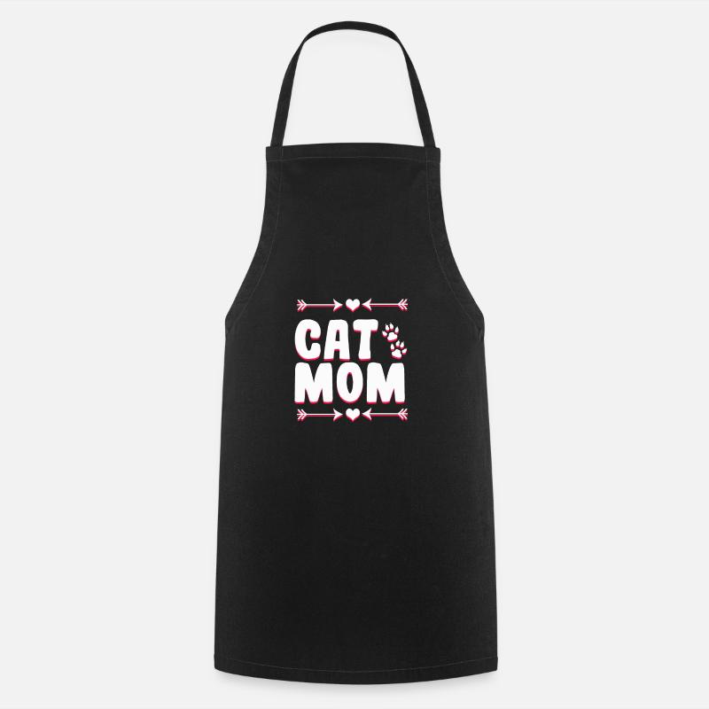 Katzen Mutter - Kochschürze - Schwarz