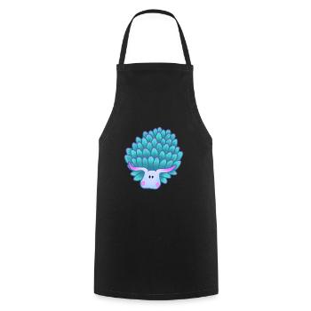 Costasiella kuroshimae sea slug - Cooking Apron - black - Front - AI Model Male 185 dark (185cm)