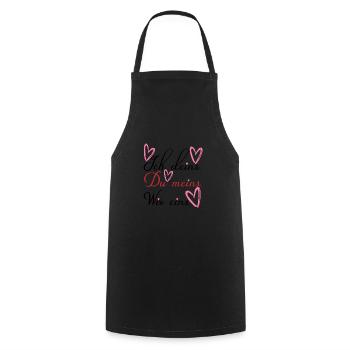 Valentinstag Jahrestag Romantik Sprüche Verliebte - Kochschürze - Schwarz - Vorne - AI Model Male 185 dark (185cm)