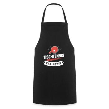 Ping-Pong-Coach Damen Herren Überraschung Match - Kochschürze - Schwarz - Vorne - AI Model Male 185 dark (185cm)
