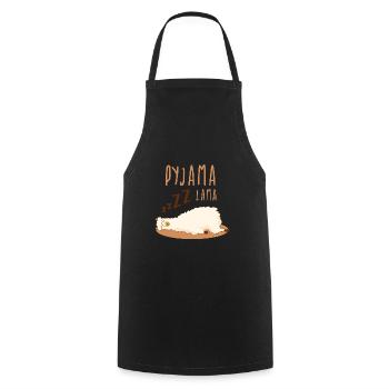 Pyjama Lama Schlafanzuh süße Lamas geschenk - Kochschürze - Schwarz - Vorne - AI Model Male 185 dark (185cm)