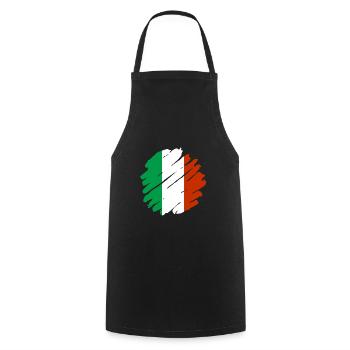 Italie Drapeau Vintage Drapeau Italien Occasion Look - Tablier de cuisine - noir - Devant - AI Model Male 185 dark (185cm)