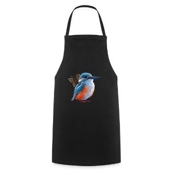 Martin-pêcheur - Tablier de cuisine - noir - Devant - AI Model Male 185 dark (185cm)