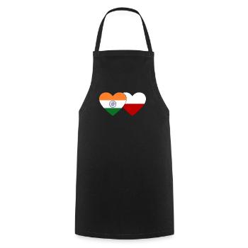 Indien Polen Flagge - Kochschürze - Schwarz - Vorne - AI Model Male 185 dark (185cm)