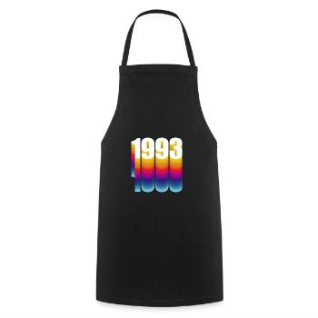 1993 Year of birth - Cooking Apron - black - Front - AI Model Male 185 dark (185cm)