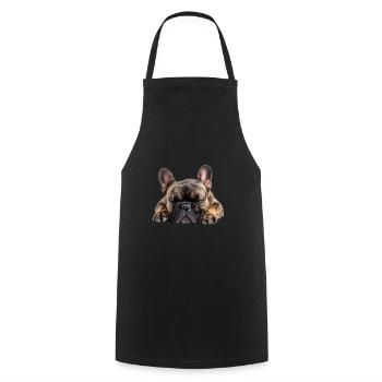 French Bulldog - Kochschürze - Schwarz - Vorne - AI Model Male 185 dark (185cm)