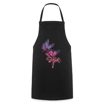 Monarch Butterfly Sketch Graphic Butterfly Lovers - Tablier de cuisine - noir - Devant - AI Model Male 185 dark (185cm)