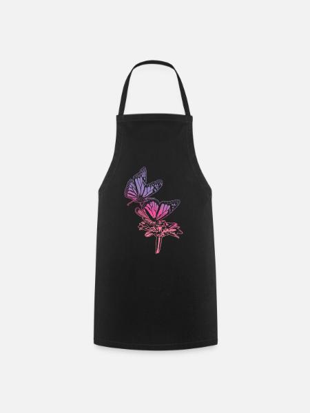 Monarch Butterfly Sketch Graphic Butterfly Lovers - Tablier de cuisine - noir