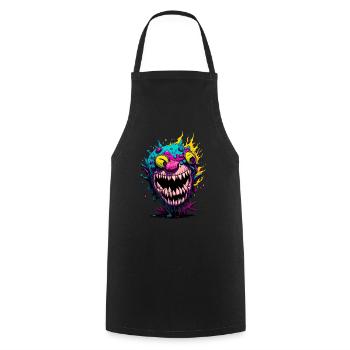 Bunter cooler Zombie - Kochschürze - Schwarz - Vorne - AI Model Male 185 dark (185cm)