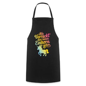 Unicorn Unicorns Mythical Creatures Mystical - Cooking Apron - black - Front - AI Model Male 185 dark (185cm)