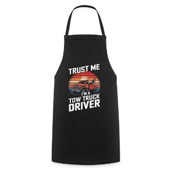 Tow Truck Truck Tow Truck - Cooking Apron - black - Front - AI Model Male 185 dark (185cm)