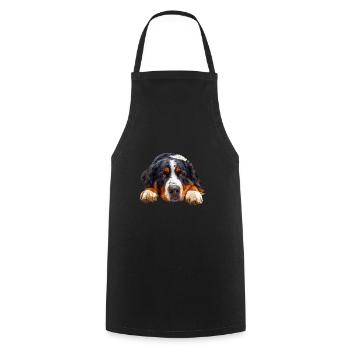 Bernese Mountain Dog - Kochschürze - Schwarz - Vorne - AI Model Male 185 dark (185cm)