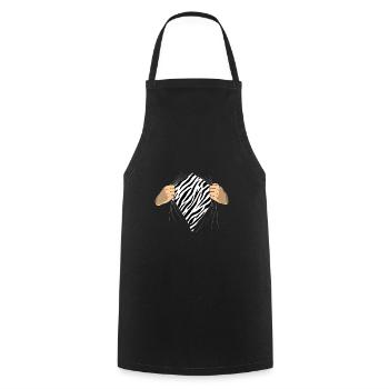 zebra - Cooking Apron - black - Front - AI Model Male 185 dark (185cm)
