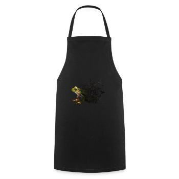 Frosch - Kochschürze - Schwarz - Vorne - AI Model Male 185 dark (185cm)