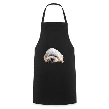 Coton de tuléar - Tablier de cuisine - noir - Devant - AI Model Male 185 dark (185cm)