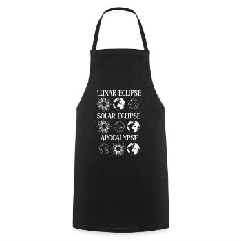Lunar Eclipse Solar Eclipse Apocalypse - Cooking Apron - black - Front - AI Model Male 185 dark (185cm)
