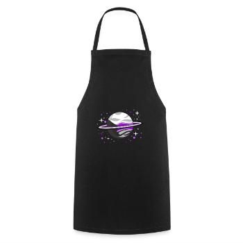 Demisexual Space Planet Demisexual Pride - Tablier de cuisine - noir - Devant - AI Model Male 185 dark (185cm)