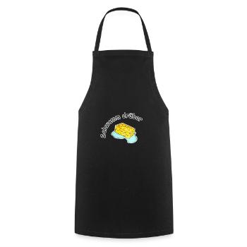 Schwamm drüber Geschenk Idee putzen - Kochschürze - Schwarz - Vorne - AI Model Male 185 dark (185cm)