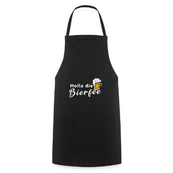 Holla die Bierfee Alkohol Bierzelt Bier Trinken - Kochschürze - Schwarz - Vorne - AI Model Male 185 dark (185cm)
