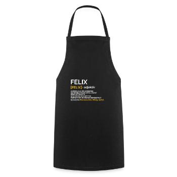 Felix - Kochschürze - Schwarz - Vorne - AI Model Male 185 dark (185cm)
