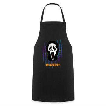 Regarder des films d’horreur avec un masque d’horreur effrayant - Tablier de cuisine - noir - Devant - AI Model Male 185 dark (185cm)
