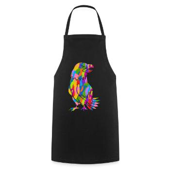 Eagle Colorful Vintage Rainbow Retro Bird - Cooking Apron - black - Front - AI Model Male 185 dark (185cm)
