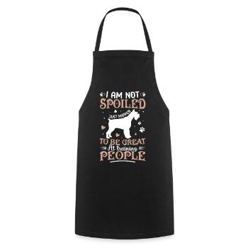Miniature Schnauzer I Am Not Spoiled Fun Dog Lover - Cooking Apron - black - Front - AI Model Male 185 dark (185cm)