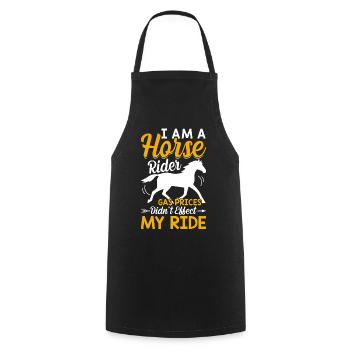 I'm a Rider - Barrel Equestrians - Cooking Apron - black - Front - AI Model Male 185 dark (185cm)