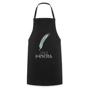 Child of Demetra – Percy Jackson inspired design - Cooking Apron - black - Front - AI Model Male 185 dark (185cm)