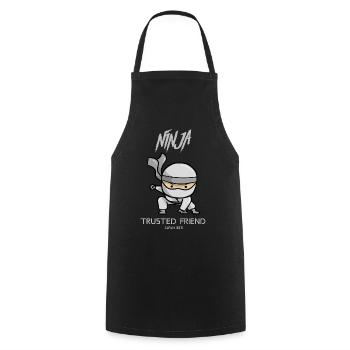Ninja cartoon 90's japanese - Kochschürze - Schwarz - Vorne - AI Model Male 185 dark (185cm)