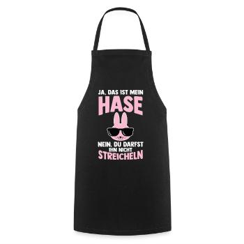 Nagetier Kaninchen Hase - Kochschürze - Schwarz - Vorne - AI Model Male 185 dark (185cm)