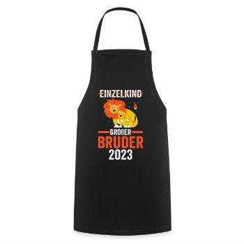 Dinosaurier 2023 Bruder - Kochschürze - Schwarz - Vorne - AI Model Male 185 dark (185cm)