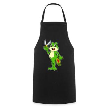 Frog Hairdresser Scissors Hair Dryer - Cooking Apron - black - Front - AI Model Male 185 dark (185cm)