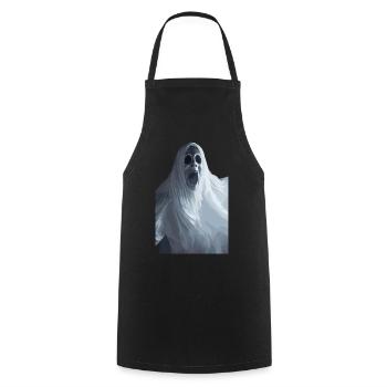 Geist Halloween Horror Gruselig - Kochschürze - Schwarz - Vorne - AI Model Male 185 dark (185cm)