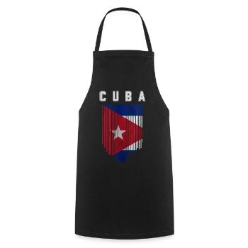 Cuban flag, Cuban pride - Cooking Apron - black - Front - AI Model Male 185 dark (185cm)